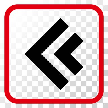 Shift Sol vektör simgesi bir çerçeve içinde