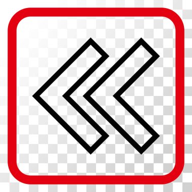 Shift Sol vektör simgesi bir çerçeve içinde