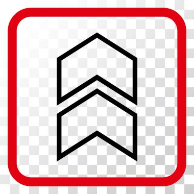 Vektör simgesi bir çerçeve içinde yukarı kayması