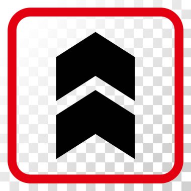 Vektör simgesi bir çerçeve içinde yukarı kayması