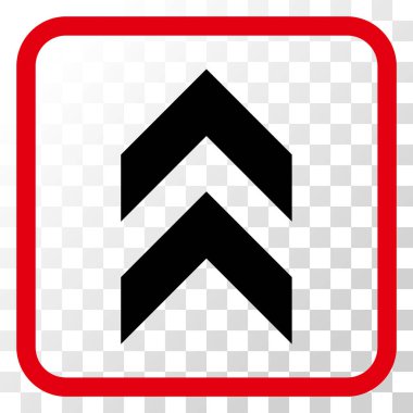 Vektör simgesi bir çerçeve içinde yukarı kayması