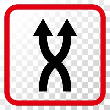 Vektör simge yukarı okları bir çerçevede shuffle