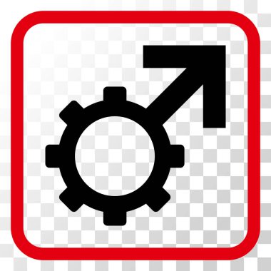 Teknolojik Potence vektör simgesi bir çerçeve içinde