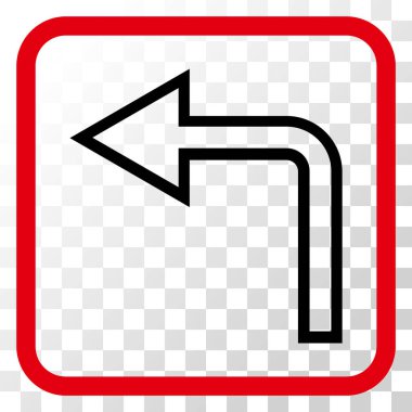 Sol vektör simge bir çerçevede açmak