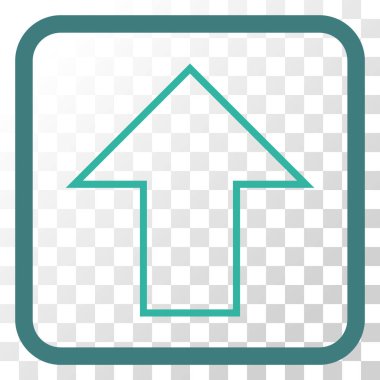 Vektör simgesi bir çerçeve içinde yukarı ok