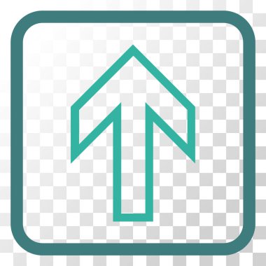 Vektör simgesi bir çerçeve içinde yukarı ok