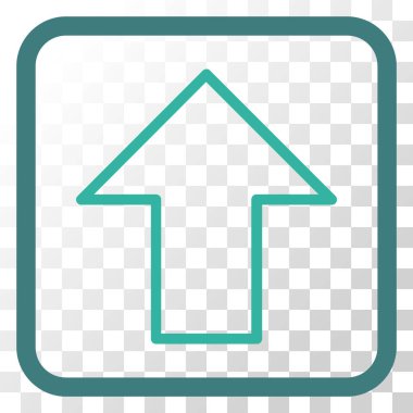 Vektör simgesi bir çerçeve içinde yukarı ok