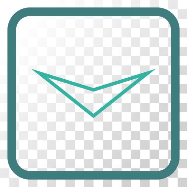 Vektör simgesi bir çerçeve içinde aşağı ok ucu