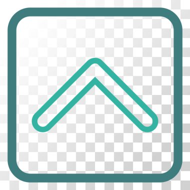 Vektör simgesi bir çerçeve içinde yukarı ok ucu