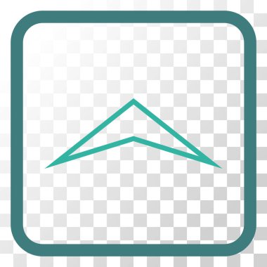 Vektör simgesi bir çerçeve içinde yukarı ok ucu