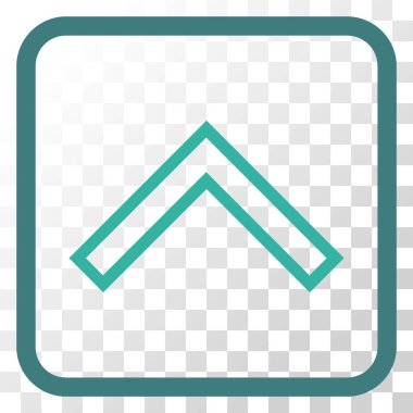 Vektör simgesi bir çerçeve içinde yukarı ok ucu