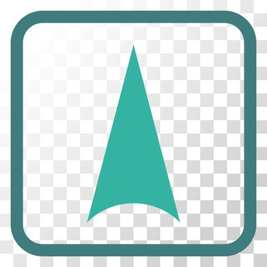 Vektör simgesi bir çerçeve içinde yukarı ok ucu