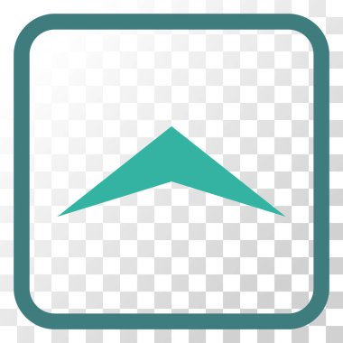 Vektör simgesi bir çerçeve içinde yukarı ok ucu