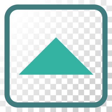 Vektör simgesi bir çerçeve içinde yukarı ok ucu