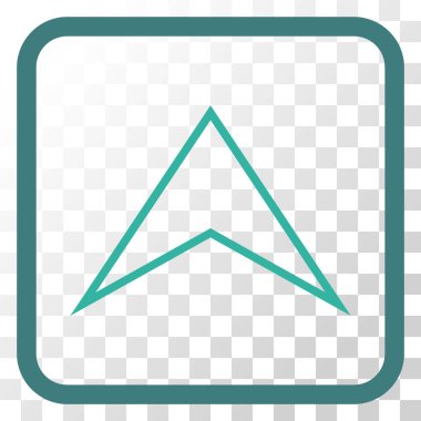 Vektör simgesi bir çerçeve içinde yukarı ok ucu