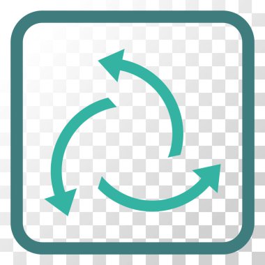 Santrifüj oklar bir çerçeve içinde simge vektör