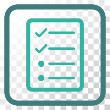 Denetim listesi sayfa vektör simgesi bir çerçeve içinde