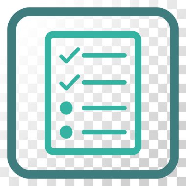 Denetim listesi sayfa vektör simgesi bir çerçeve içinde