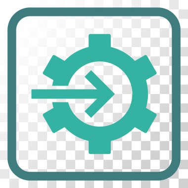 COG Tümleştirme vektör simgesi bir çerçeve içinde