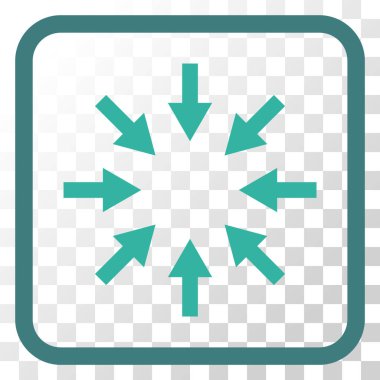 Kompakt oklar bir çerçeve içinde simge vektör