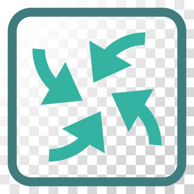 Siklon oklar bir çerçeve içinde simge vektör