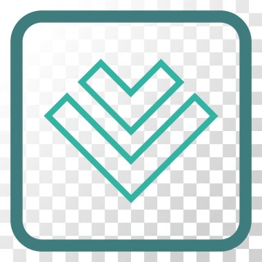 Vektör simgesi bir çerçeve içinde aşağı yön