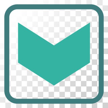 Vektör simgesi bir çerçeve içinde aşağı yön