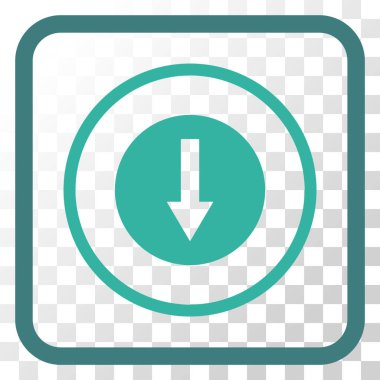 Bir çerçeve içinde yönlü ok vektör simgesi