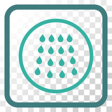 Damla vektör simgesi bir çerçeve içinde