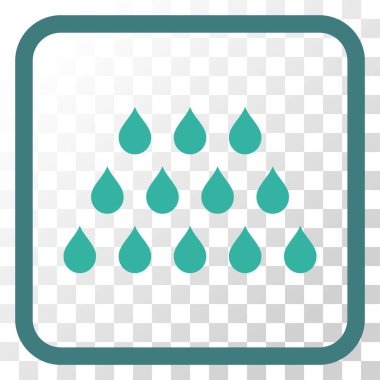 Damla vektör simgesi bir çerçeve içinde