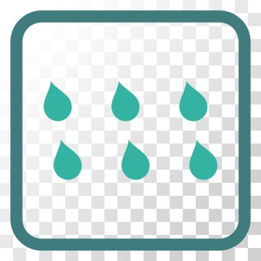 Damla vektör simgesi bir çerçeve içinde