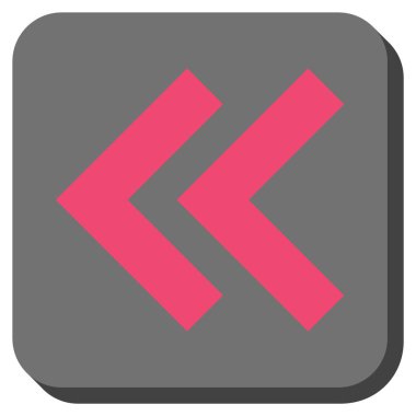 Sola kaydırma yuvarlak kare vektör simgesi