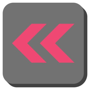 Sola kaydırma yuvarlak kare vektör simgesi