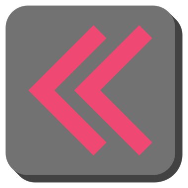 Sola kaydırma yuvarlak kare vektör simgesi