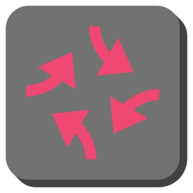 Oklar yuvarlatılmış kare vektör simge girdap