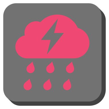 Fırtına yuvarlatılmış kare vektör simgesi