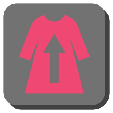 Kadın elbise yuvarlatılmış kare vektör simge al