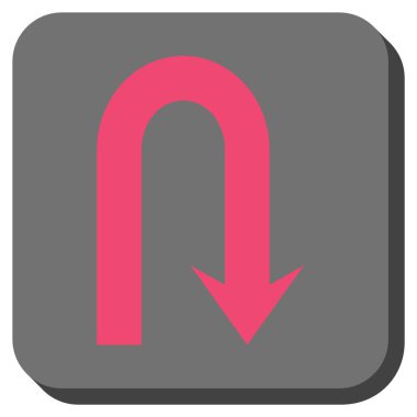 Yuvarlatılmış Kare vektör simge geri açmak