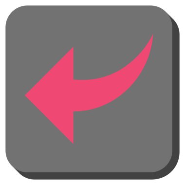 Yuvarlatılmış Kare vektör simgesi geri al