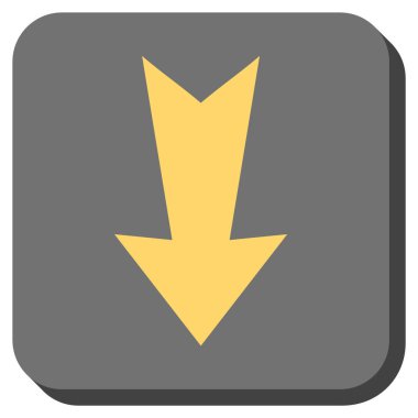 Yuvarlatılmış Kare vektör simgesi aşağı ok