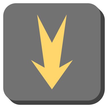 Yuvarlatılmış Kare vektör simgesi aşağı ok