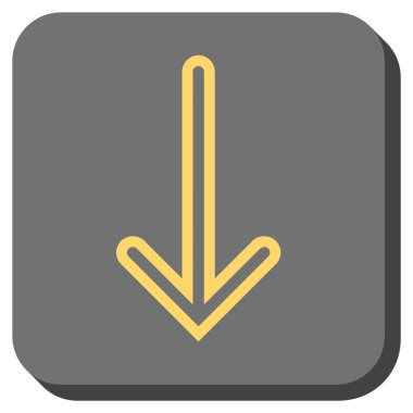 Yuvarlatılmış Kare vektör simgesi aşağı ok