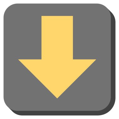 Yuvarlatılmış Kare vektör simgesi aşağı ok