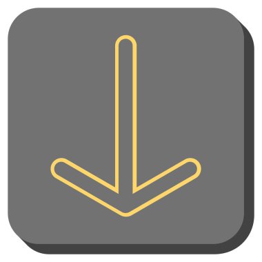 Yuvarlatılmış Kare vektör simgesi aşağı ok