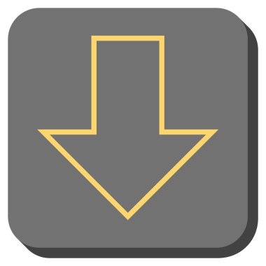 Yuvarlatılmış Kare vektör simgesi aşağı ok