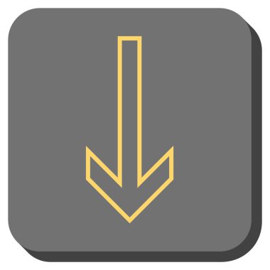 Yuvarlatılmış Kare vektör simgesi aşağı ok