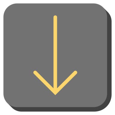 Yuvarlatılmış Kare vektör simgesi aşağı ok