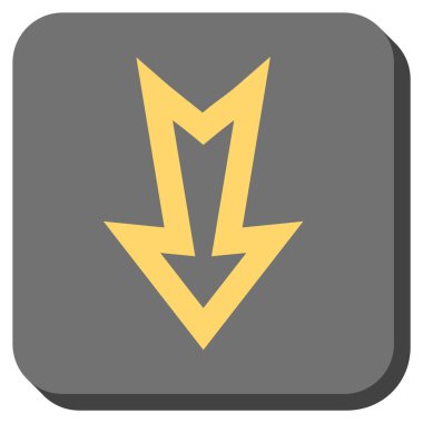 Yuvarlatılmış Kare vektör simgesi aşağı ok