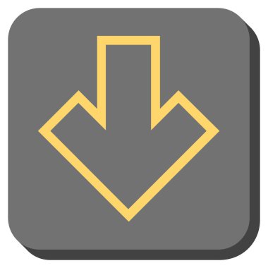 Yuvarlatılmış Kare vektör simgesi aşağı ok