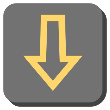 Yuvarlatılmış Kare vektör simgesi aşağı ok